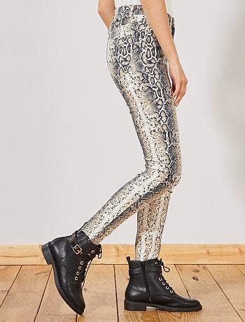 Pantalón skinny elástico estampado - Kiabi