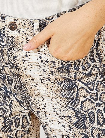 Pantalón skinny elástico estampado - Kiabi