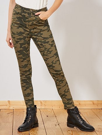 Pantalón skinny elástico estampado - Kiabi