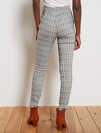 Pantalón skinny estampado 'Príncipe de Gales' - Kiabi