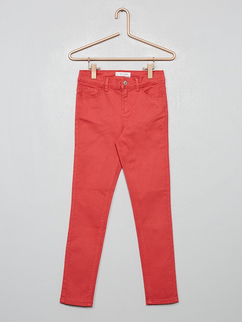 Pantalón skinny rojo granate - Kiabi