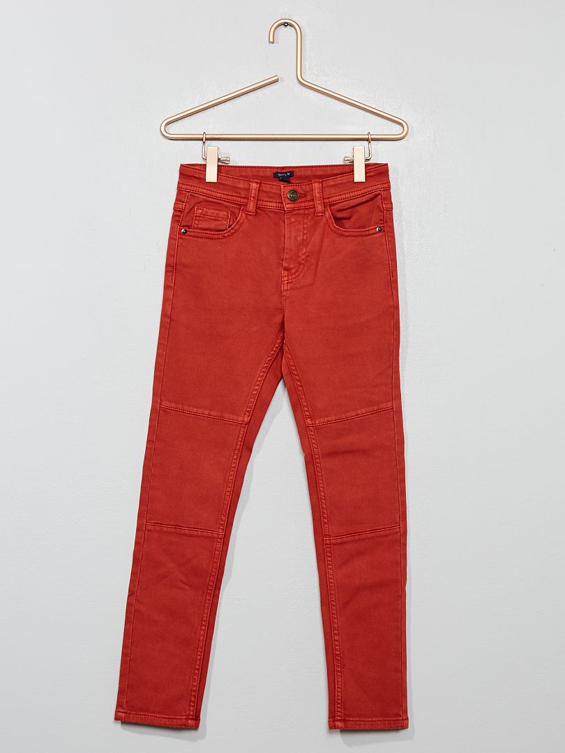 Pantalón skinny rojo ocre - Kiabi