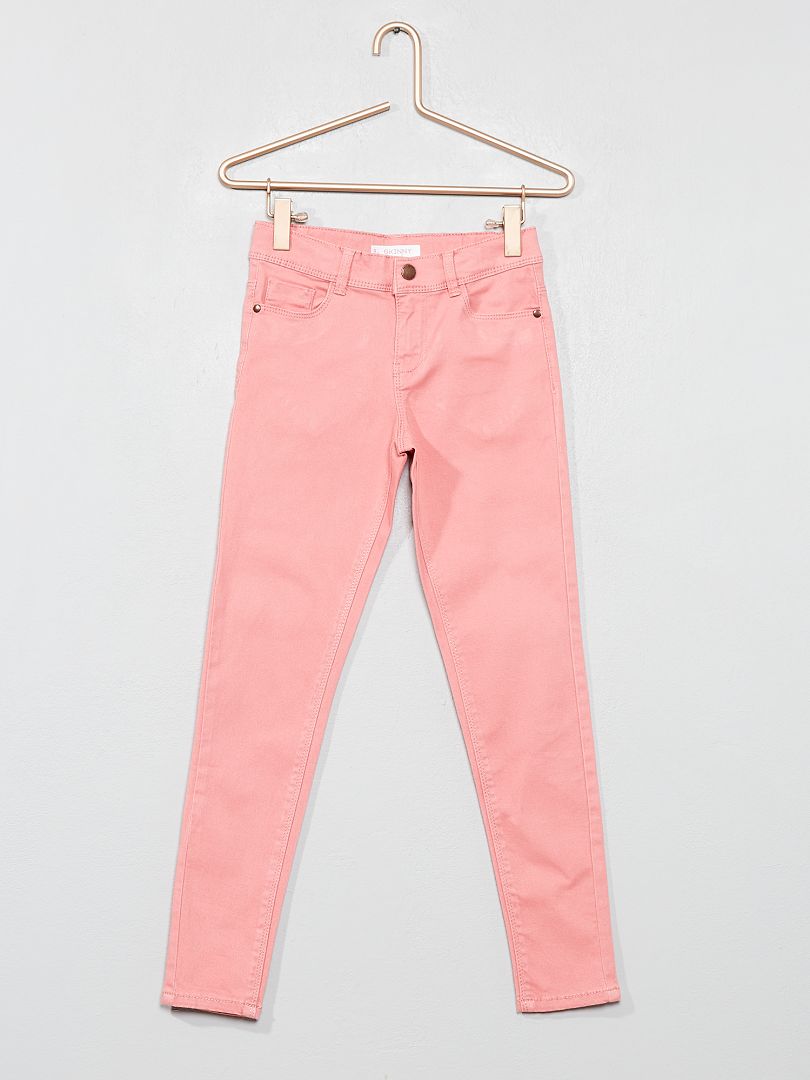 Pantalón skinny vaquero rosa claro - Kiabi