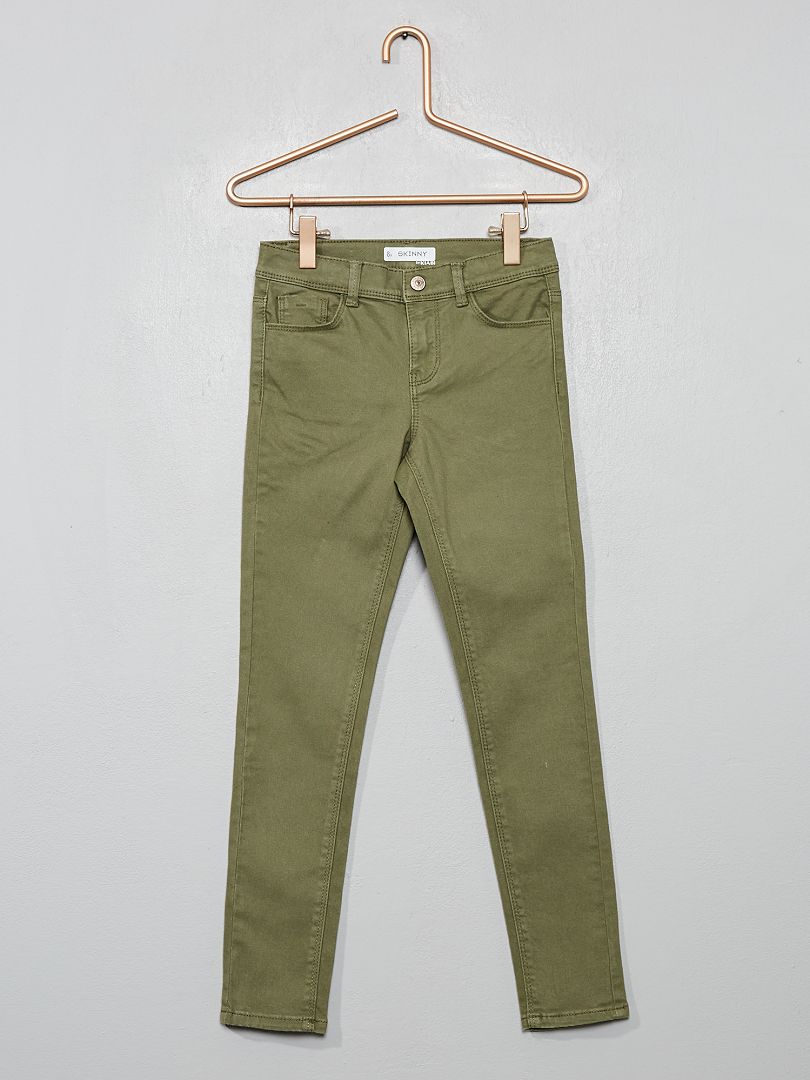 Pantalón skinny verde liquen - Kiabi