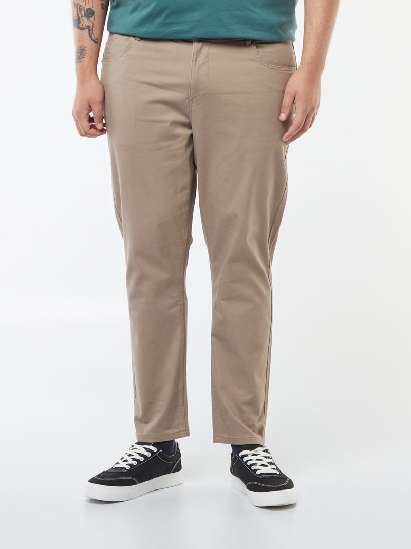 Pantalón slim - L32 Marron - Kiabi