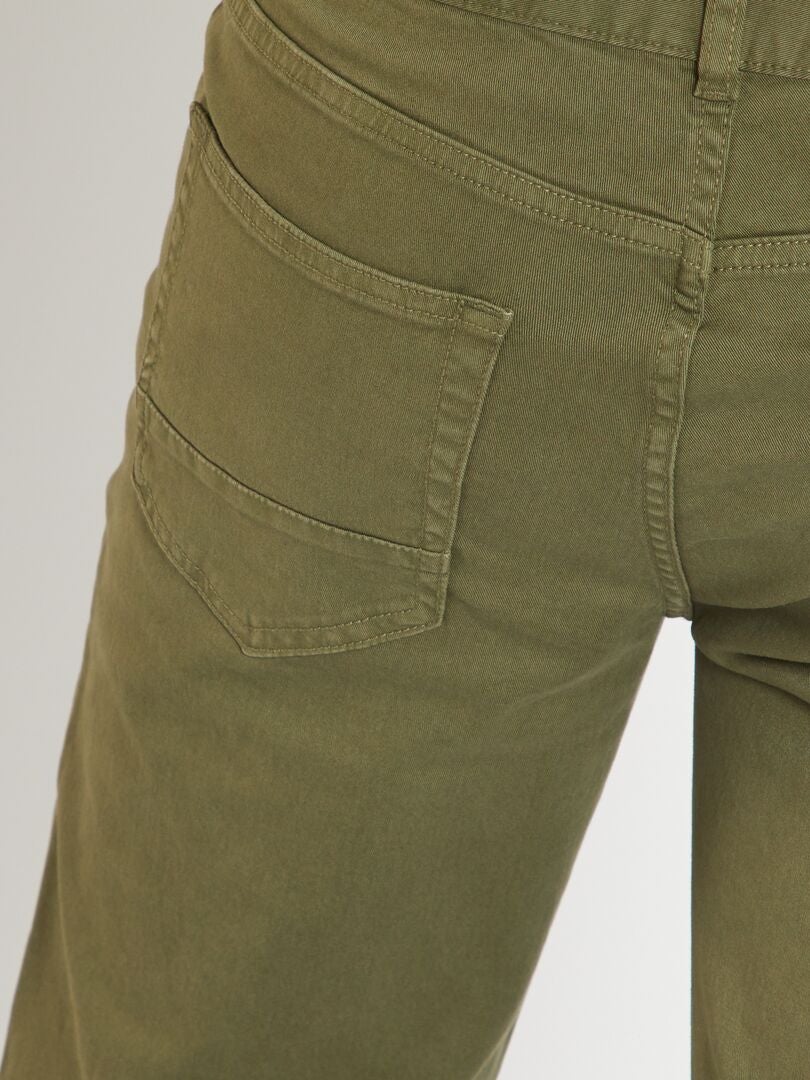 Pantalón slim 5 bolsillos - L32 KAKI - Kiabi