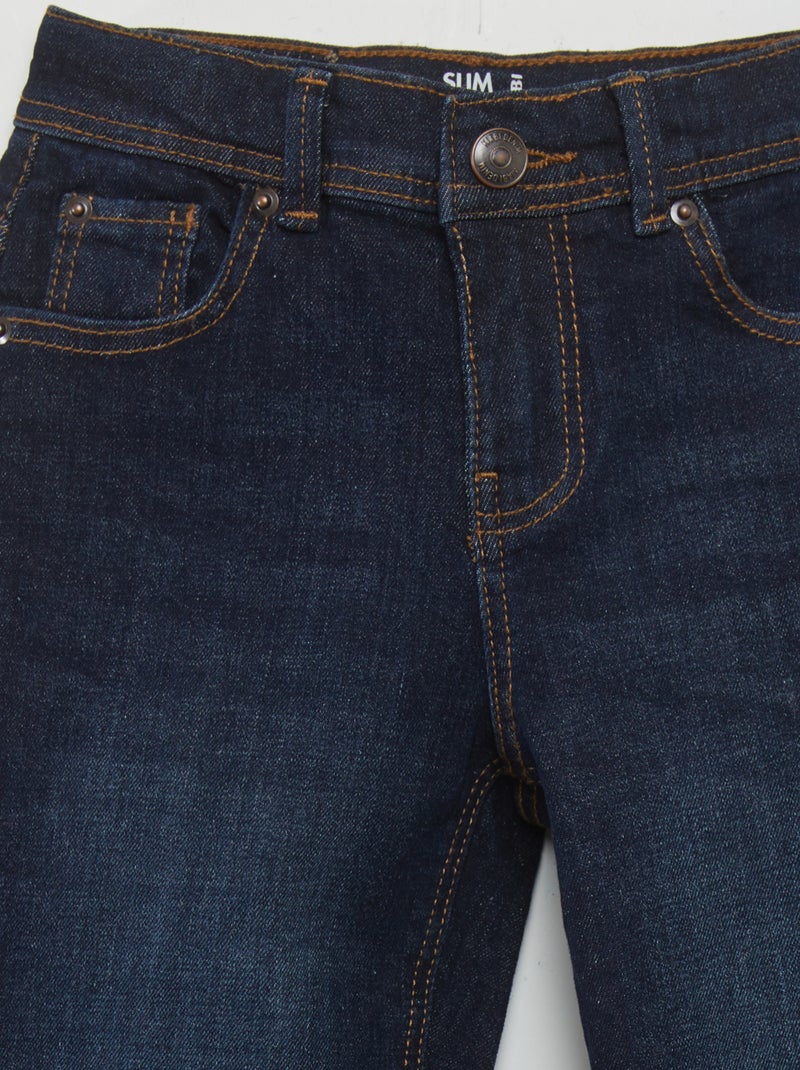 Pantalón slim 5 bolsillos AZUL - Kiabi