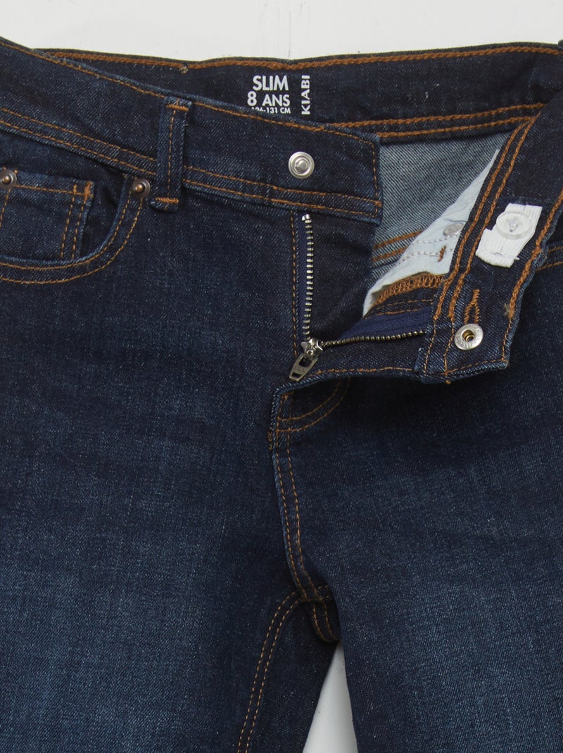 Pantalón slim 5 bolsillos AZUL - Kiabi