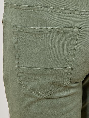 Pantalón slim 5 bolsillos de sarga - Kiabi