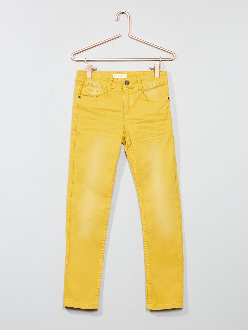Pantalón slim amarillo - Kiabi