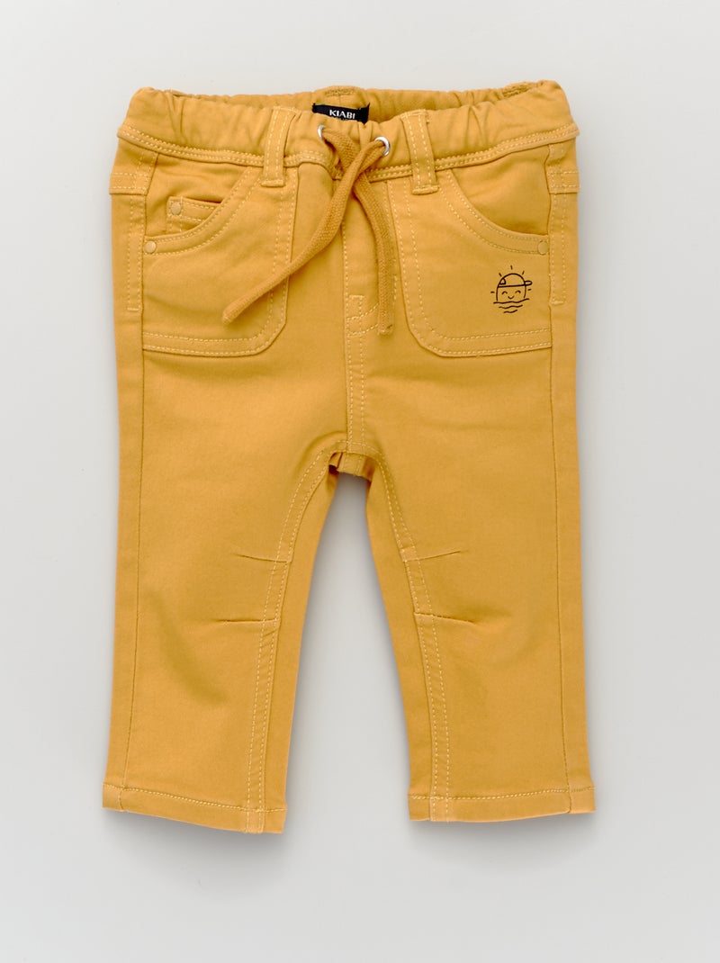 Pantalón slim AMARILLO - Kiabi