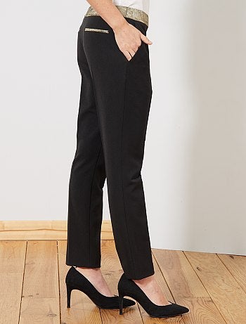 Pantalón slim con detalles dorados - Kiabi