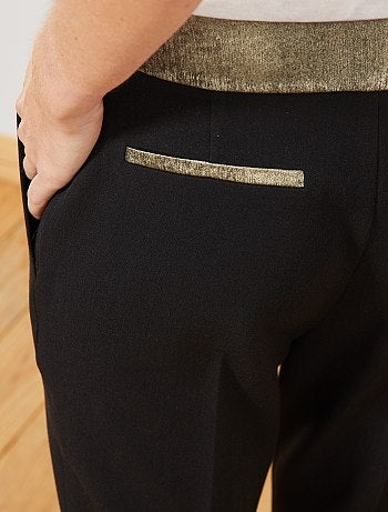 Pantalón slim con detalles dorados - Kiabi