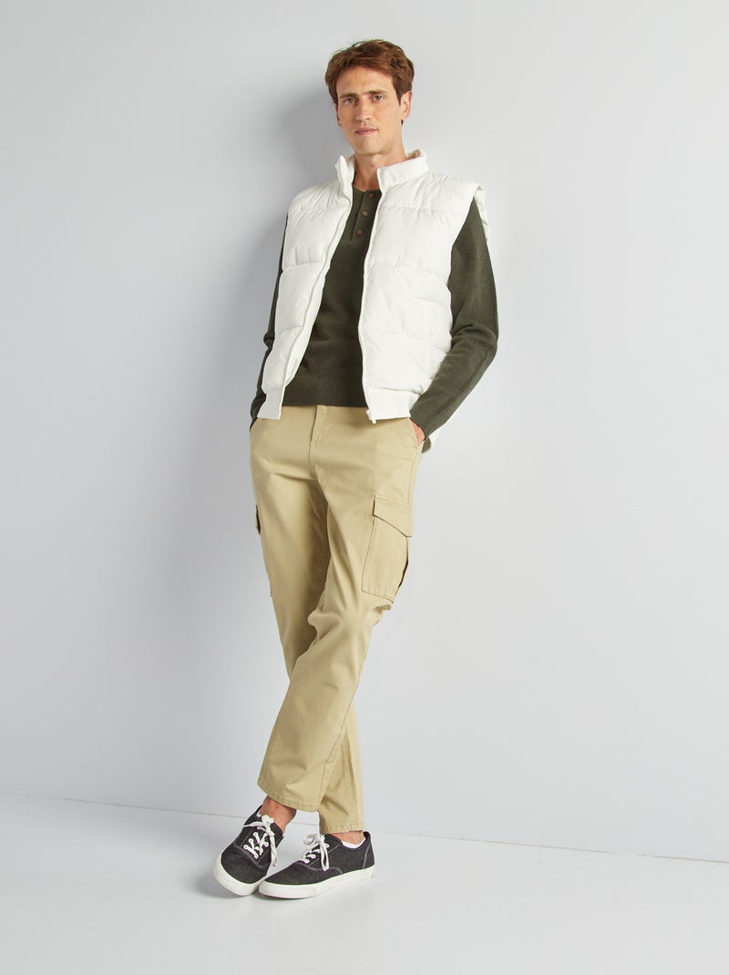 Pantalón slim con múltiples bolsillos VERDE - Kiabi
