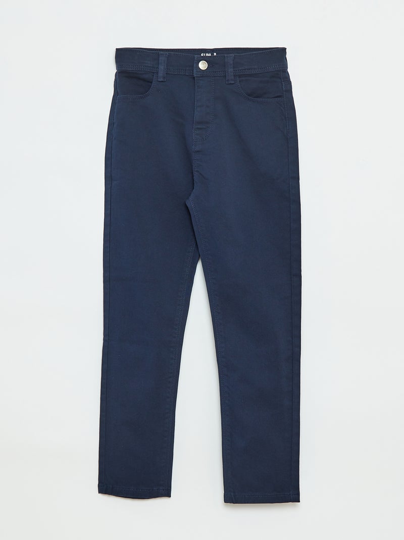 Pantalón slim corte ajustado 4 bolsillos azul - Kiabi
