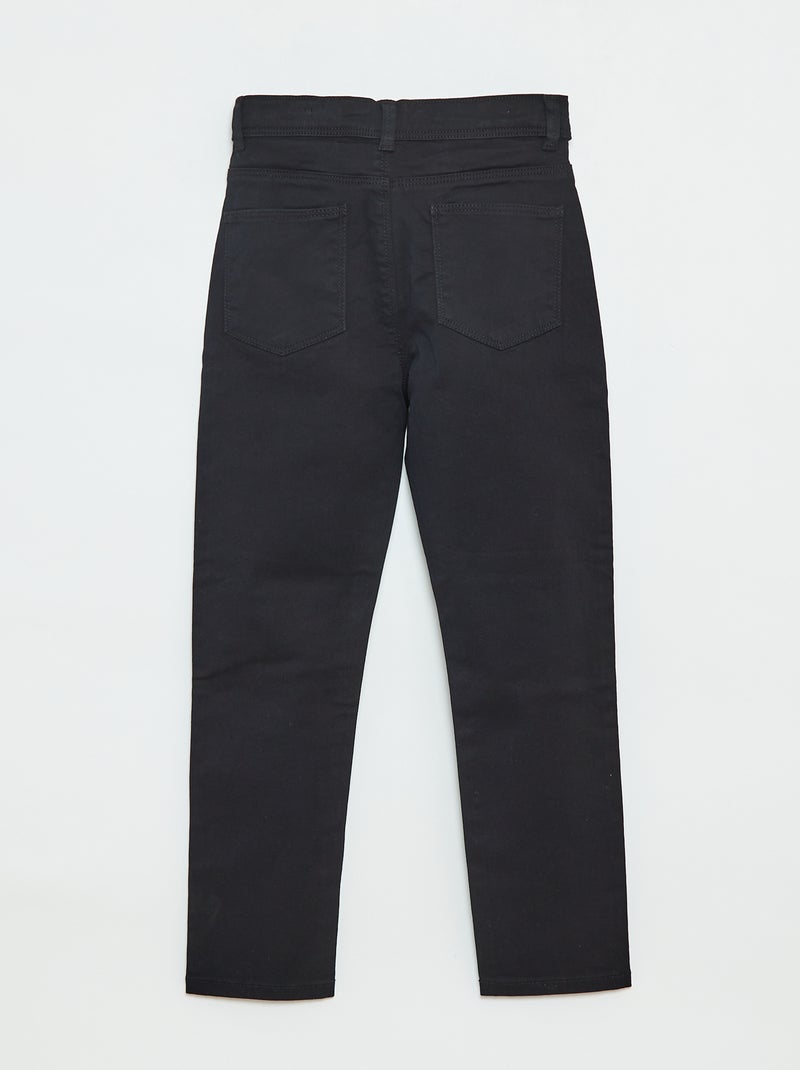 Pantalón slim corte ajustado 4 bolsillos negro - Kiabi