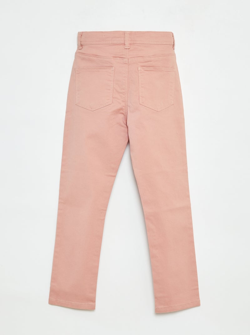 Pantalón slim corte ajustado 4 bolsillos Rosa - Kiabi