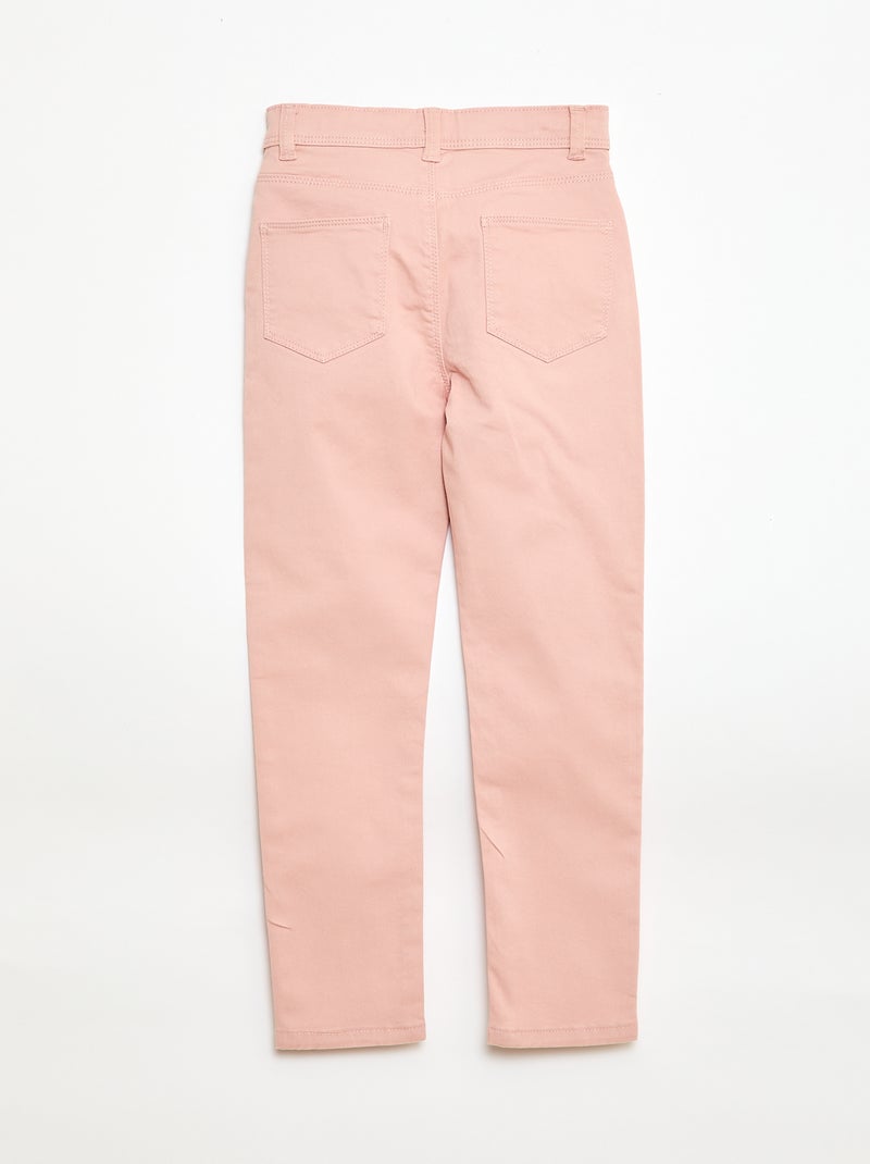 Pantalón slim corte ajustado 4 bolsillos Rosa - Kiabi