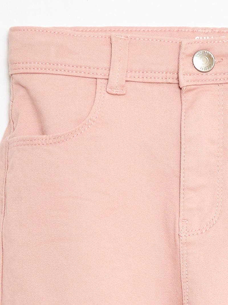 Pantalón slim corte ajustado 4 bolsillos Rosa - Kiabi