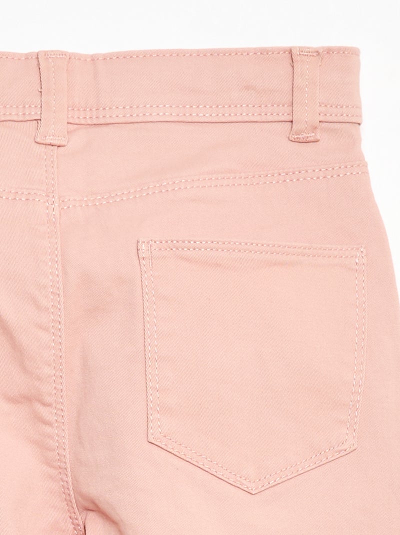 Pantalón slim corte ajustado 4 bolsillos Rosa - Kiabi