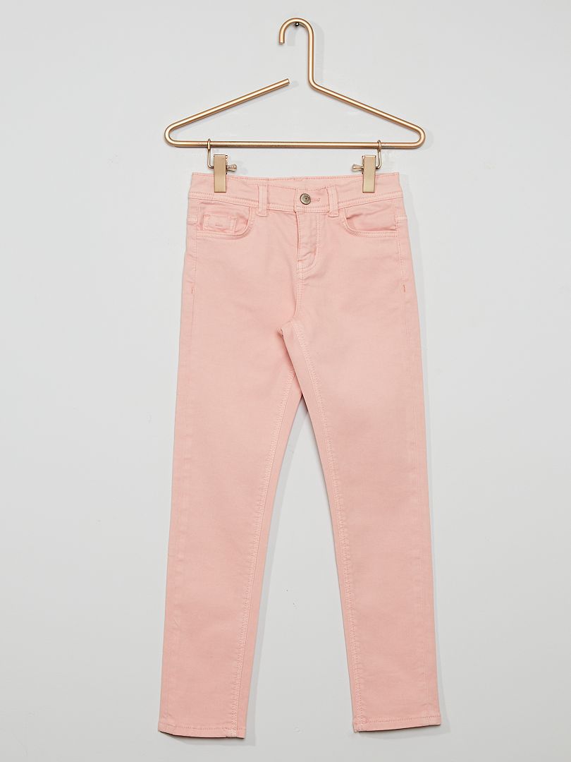 Pantalón slim de color ROSA - Kiabi