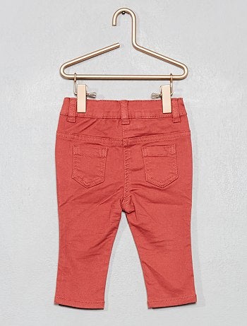 Pantalón slim de sarga elástico - Kiabi