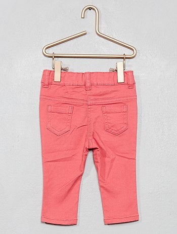 Pantalón slim de sarga elástico - Kiabi