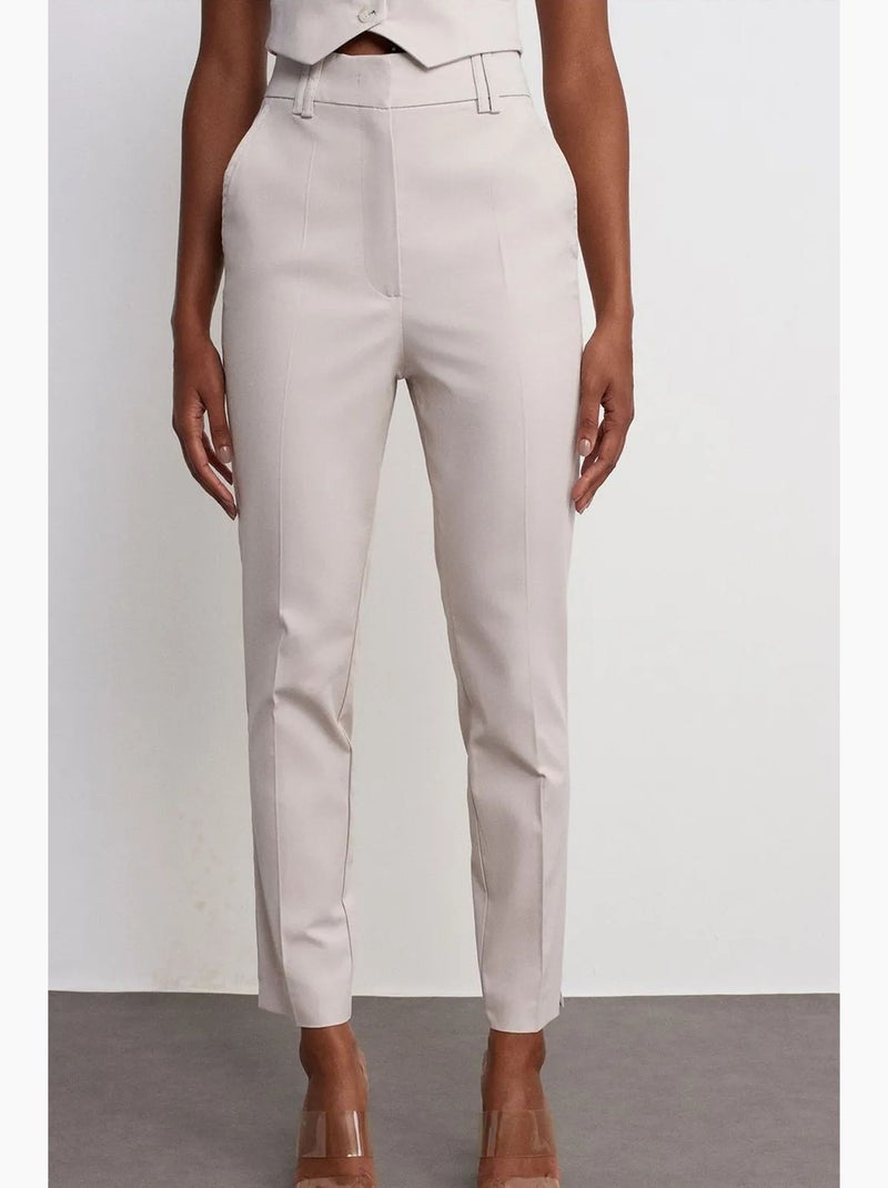 Pantalón slim de tiro alto de crepé dilvin Arena - Kiabi