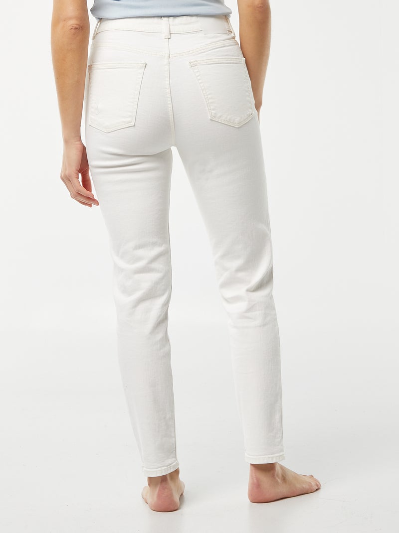 Pantalón slim de vaquero - L30 BLANCO - Kiabi