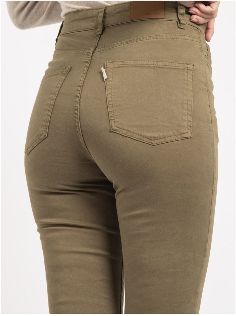 Pantalón slim EDITH Caqui - Kiabi