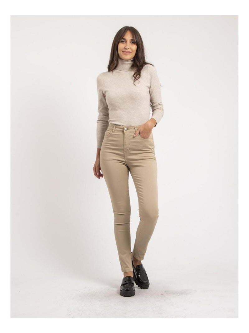 Pantalón slim EDITH Crudo - Kiabi
