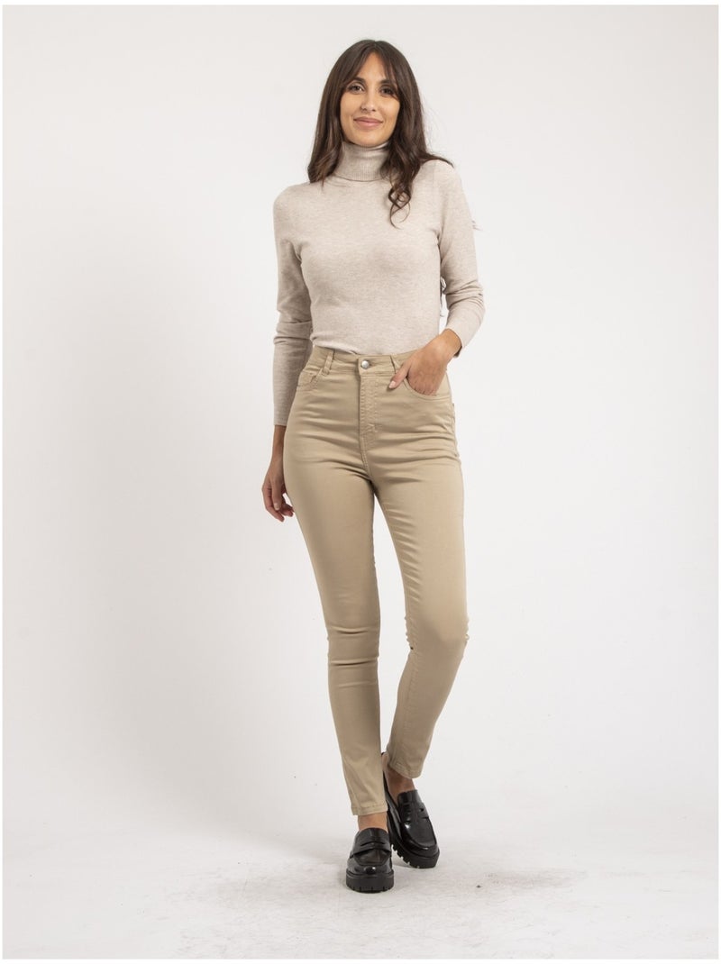 Pantalón slim EDITH Rojo ladrillo - Kiabi