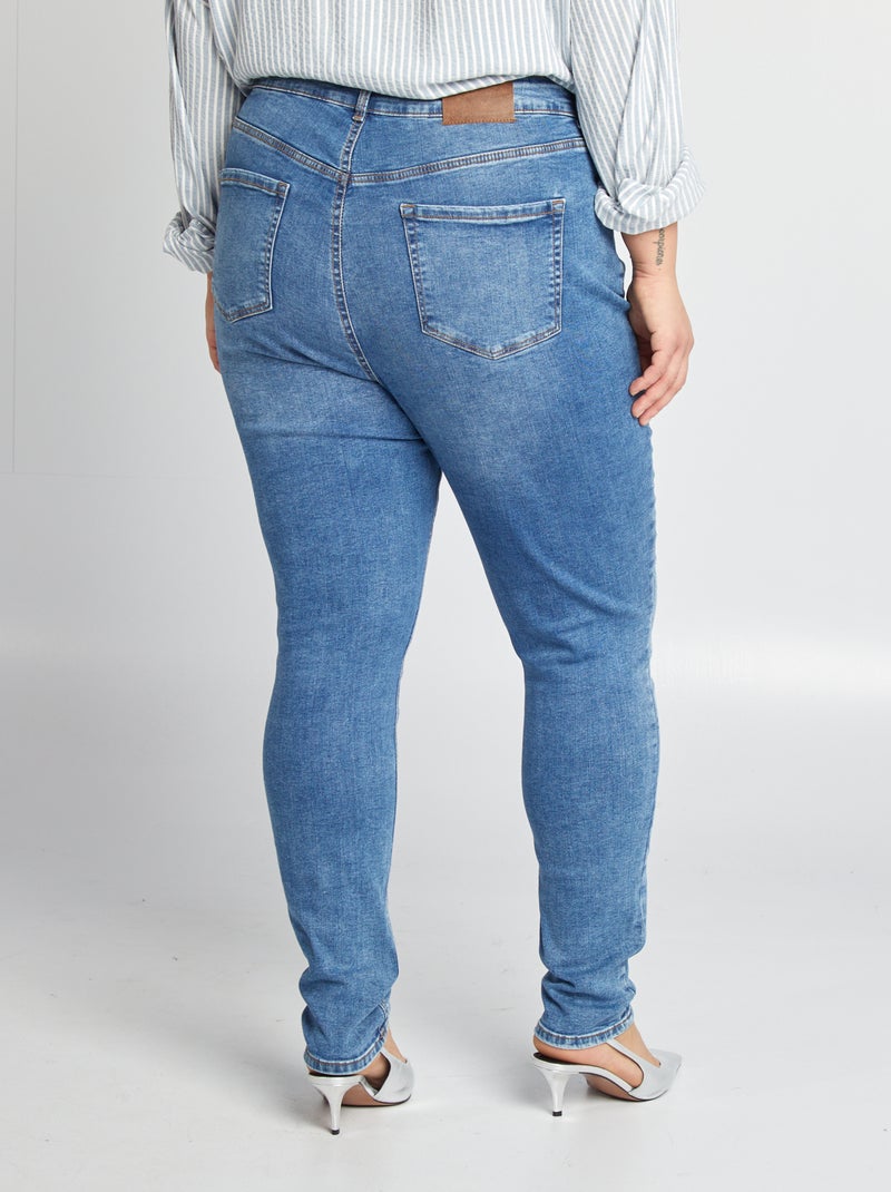 Pantalón slim elástico AZUL - Kiabi