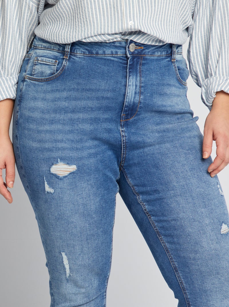 Pantalón slim elástico AZUL - Kiabi