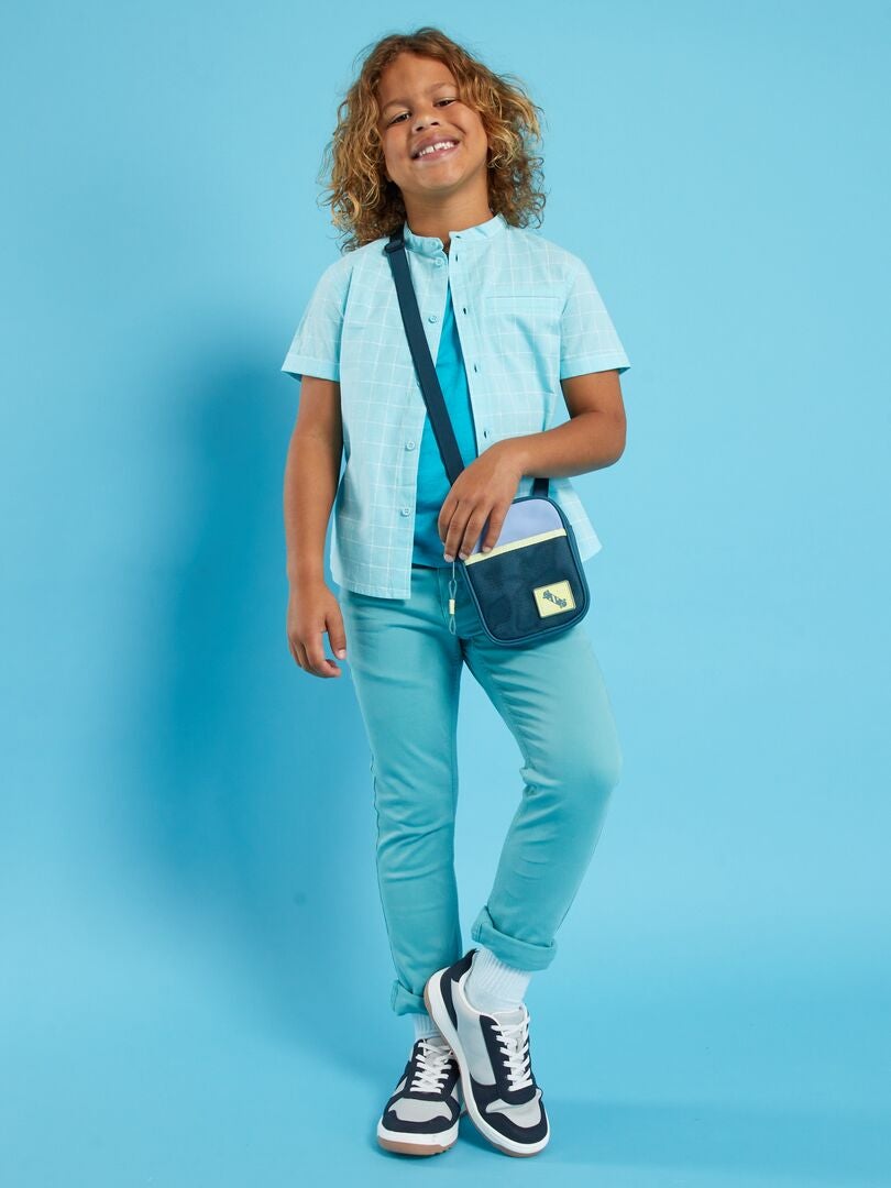 Pantalón slim elástico AZUL - Kiabi