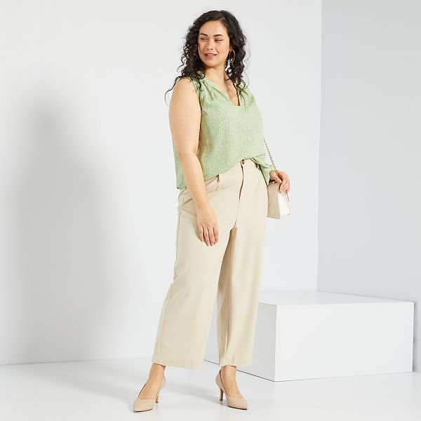 Pantalón slim elástico tallas grandes mujer - Kiabi - 22,00€