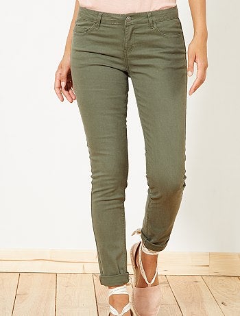 Mujer talla 34 a 48 - Pantalón slim elástico con 5 bolsillos - Kiabi