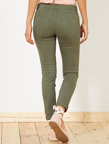 Mujer talla 34 a 48 - Pantalón slim elástico con 5 bolsillos - Kiabi