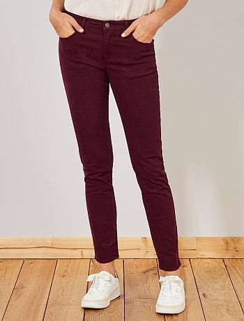 Mujer talla 34 a 48 - Pantalón slim elástico con 5 bolsillos - Kiabi