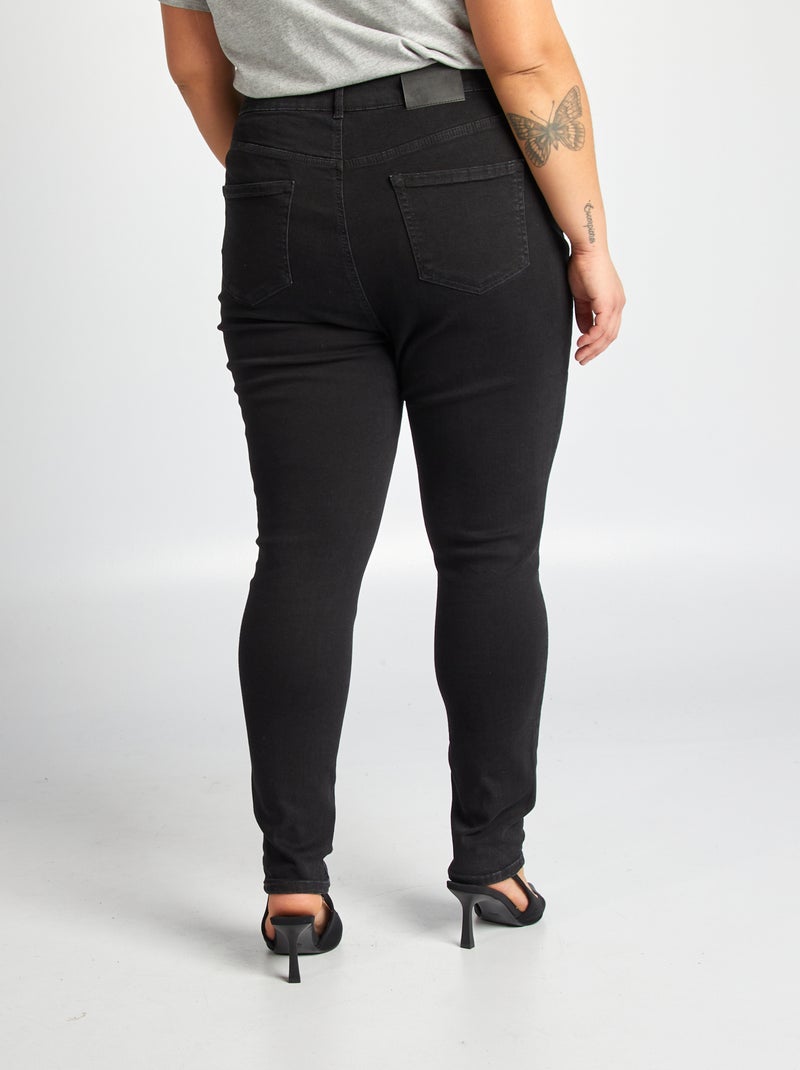 Pantalón slim elástico NEGRO - Kiabi