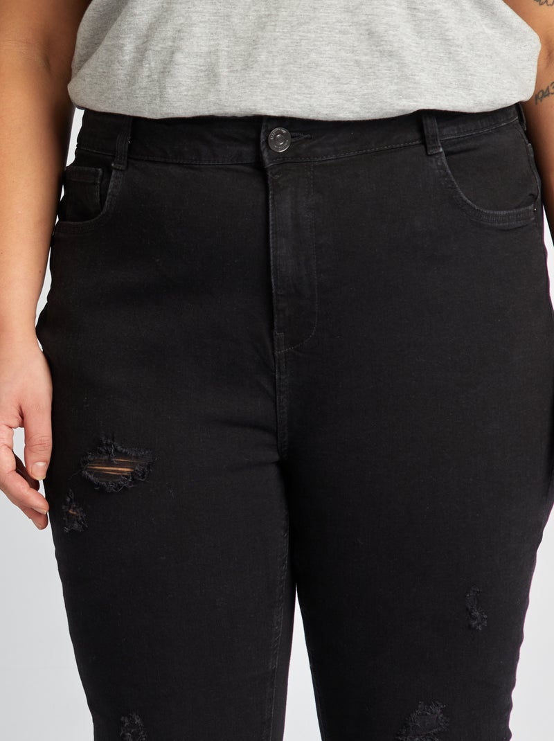 Pantalón slim elástico NEGRO - Kiabi