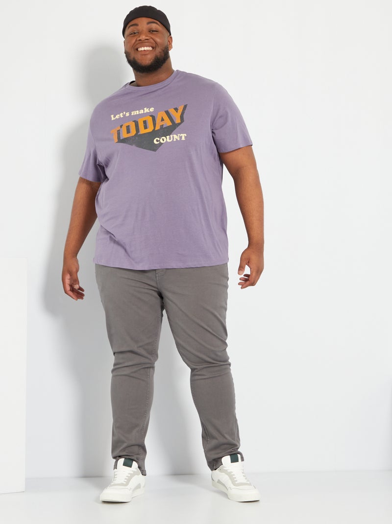 Pantalón slim L30 GRIS - Kiabi