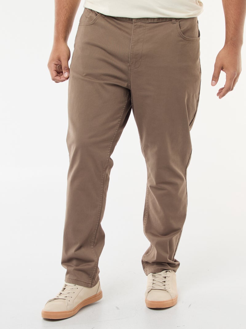 Pantalón slim L30 Marron - Kiabi