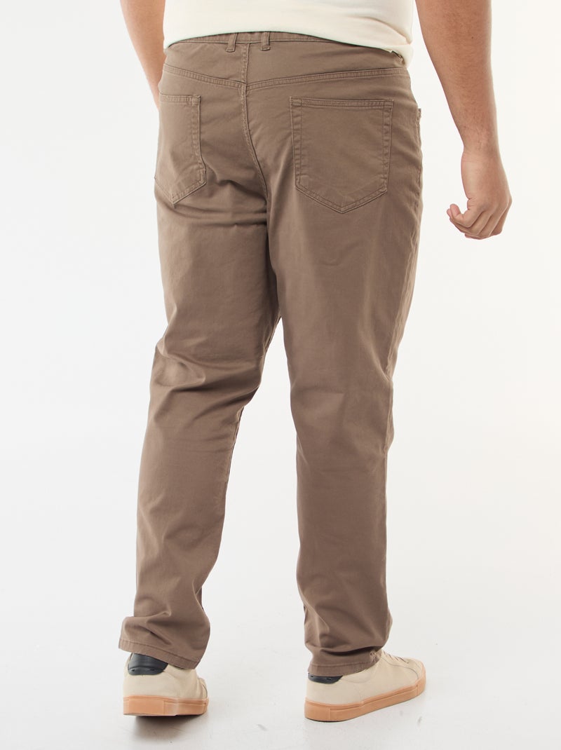 Pantalón slim L30 Marron - Kiabi