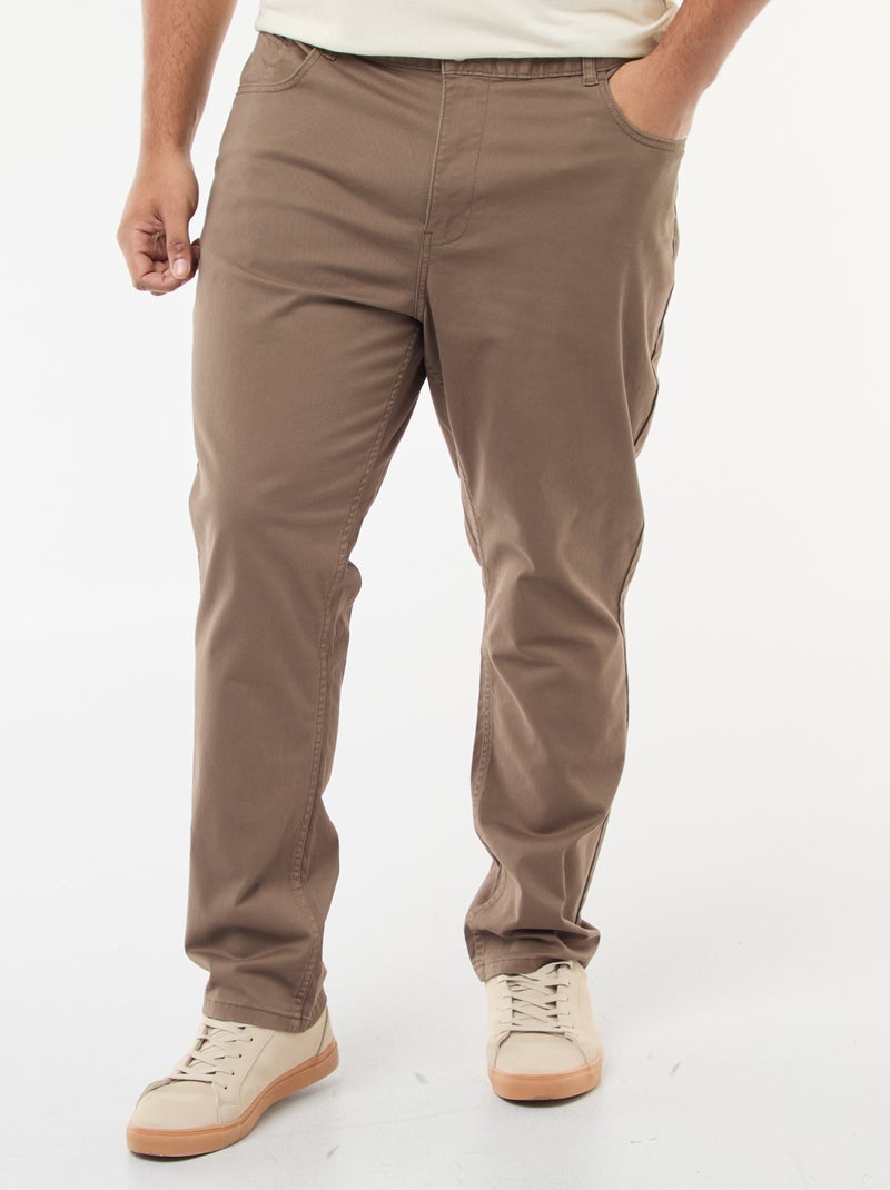 Pantalón slim L30 Marron - Kiabi