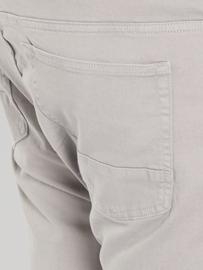 Pantalón slim L32 gris ratón - Kiabi