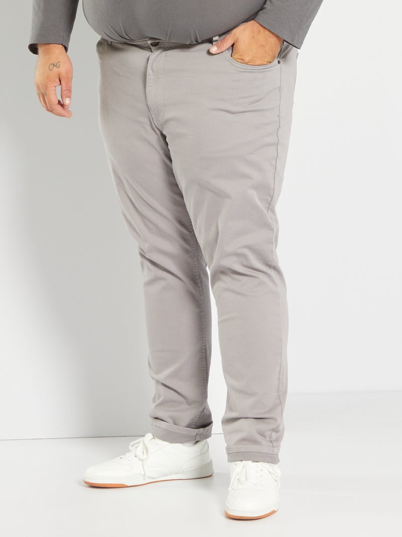 Pantalón slim L32 gris ratón - Kiabi