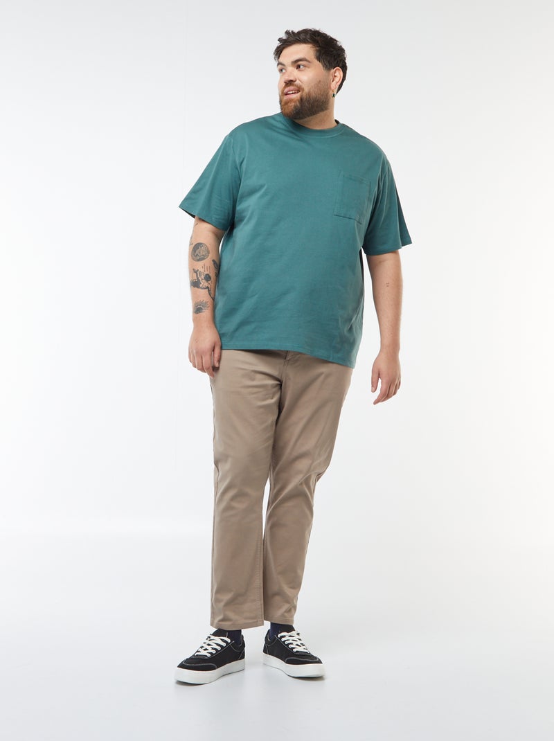 Pantalón slim L32 Marron - Kiabi