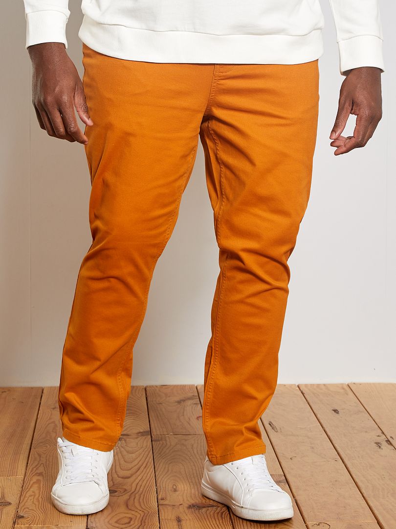 Pantalón slim L32 marrón - Kiabi