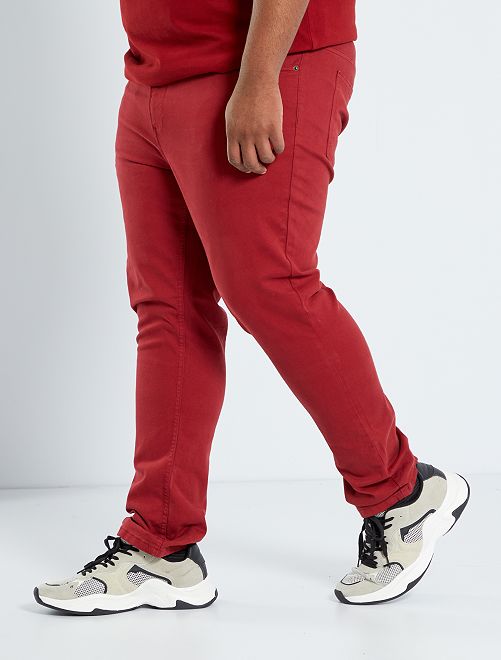 Pantalón slim L32 - ROJO - Kiabi - 15.00€